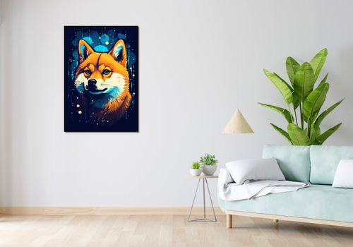 Plakat 70x100cm Lisek w Kosmosie na Arena.pl