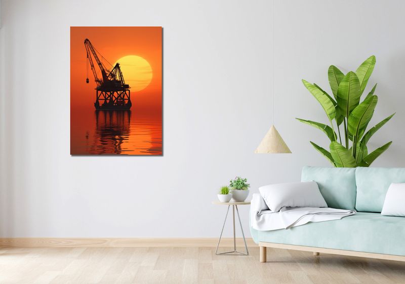 Obraz 70x100cm Sylwetka Przemysłu zdjęcie 2