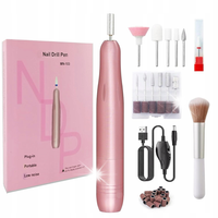 FREZARKA DO PAZNOKCI MANICURE PEDICURE PROFESJONALNA BEZPRZEWODOWA ZESTAW