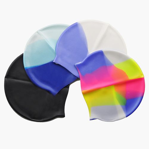 Czepek Silikonowy Na Basen Pływacki Kąpielowy Cp7 Biało Niebieski na Arena.pl