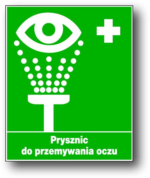 ZIO-6 ZNAK TABLICA - PRYSZNIC DO PRZEMYWANIA OCZU zdjęcie 2