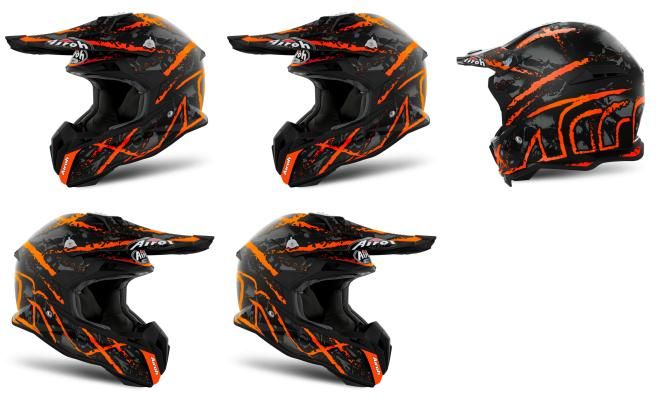 Adult Airoh Terminator Open Vision Carnage Orange Motocross Enduro New Sale 