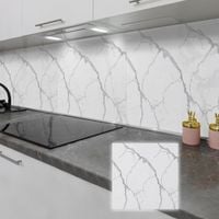 Panele Samoprzylepne Naklejki Płytki 30x30 cm 20 Sztuk Biały Marmur 1,8m2