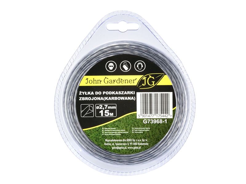 ŻYŁKA TNĄCA DO KOS PODKASZAREK 2,7 MM 15 MB 73968-1 KARBOWANA ZBROJONA zdjęcie 1