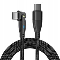 2 x Wzmocniony kabel pleciony 1m Spider ROTATION 180° 60W USB-C - USB-C 100