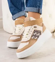 Beżowe wysokie sneakersy za kostkę Adolis 37