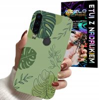 ETUI CASE DO HUAWEI P30 LITE - LIŚCIE WZORY DLA KOBIET KWIATY RÓŻE