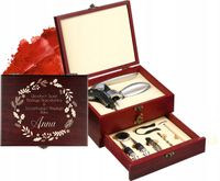 Personalizowany Ekskluzywny zestaw do wina Z GRAWEREM prezent NA ŚWIĘTA