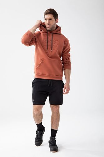 Brązowa męska bluza z kapturem BASIC HOODIE 150 T BROWN rozmiar S na Arena.pl
