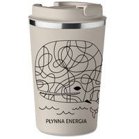 Kubek Termiczny Premium z Nadrukiem PŁYNNA ENERGIA WIELORYB 350 ml KT_083