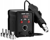 858D-II STACJA LUTOWNICZA LUTOWNICA HOT AIR 4 DYSZE KALIBRACJA TEMPERATURY