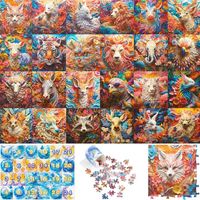 Kalendarz Adwentowy Puzzle Na Boże Narodzenie 1008 Elementów Ze Zwierzętami