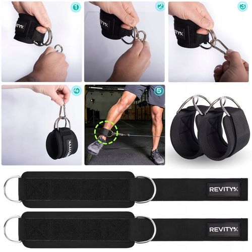 UCHWYTY OPASKI NA KOSTKI DO WYCIĄGU DO TRENINGU NÓG I POŚLADKÓW 2 SZT. na Arena.pl