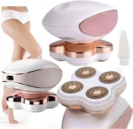 DEPILATOR DO CIAŁA GOLARKA DAMSKA MASZYNKA 4 GŁOWICE ZASILANIE USB LED zdjęcie 1