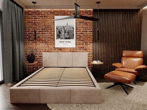 ŁÓŻKO TAPICEROWANE DO SYPIALNI 160x200 ŁÓŻKO PODWÓJNE Z POJEMNIKIEM na Arena.pl