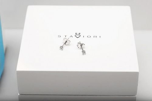 Złote kolczyki KZD5010M - Diament na Arena.pl