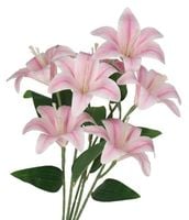 LILIA LILIE W BUKIECIE SZTUCZNE KWIATY JAK ŻYWE 58 CM DUŻY BUKIET