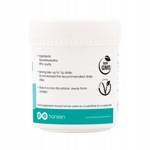 Resweratrol 99%+ proszek - 20g - (Trans-Resveratrol) - badany w PL na Arena.pl