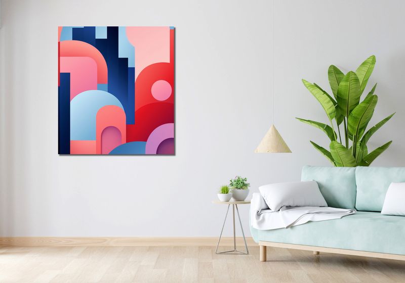 Obraz 90x100cm Miasto Kolorów zdjęcie 2