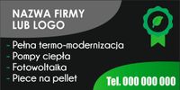 BANER OCZKOWANY reklamowy 100x50 cm różne wzory FOTOWOLTAIKA POMPY CIEPŁA