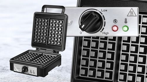 GOFROWNICA MPM MGO-24 CZARNA DUŻA MOC 1400W MOCNA + proszek do gofrów 0,5kg na Arena.pl