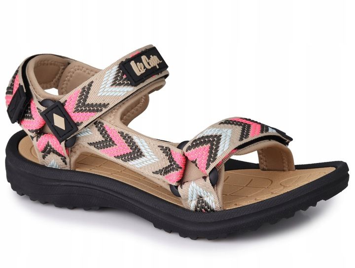 Sandały damskie Lee Cooper LCW-24-34-2612L BEIGE/RED zdjęcie 6