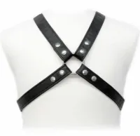 leather body uprząż męska krzyżowa skora naturalna s-xl czarna