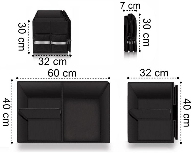 Organizer samochodowy Wismar czarny zdjęcie 3