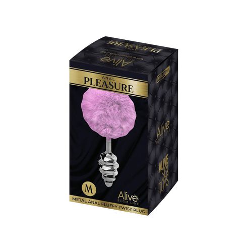 metal anal fluffy twist plug m pink na Arena.pl