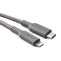 Kabel przewód USB-C Lightning MFi 3A 1,5m 480Mb/s szybki szary LILLHULT