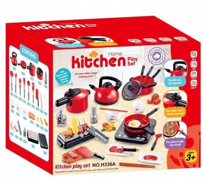Zestaw kuchnia garnki grill akcesoria dźwięk 36 el zdjęcie 3
