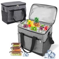 Duża Torba Termiczna Piknikowa Lodówka Plażowa Składana Turystyczna Kosz
