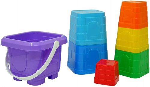 DUZA PIRAMIDKA 38 CM KUBECZKI WIADERKO DO PIASKU na Arena.pl