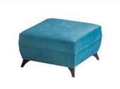 Niebieska Pufa Do Narożnika 61 cm PORTOS DL - Kolory Do Wyboru