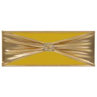 Elastyczne opaski na krzesła, 25 szt., diamentowa klamra, złote