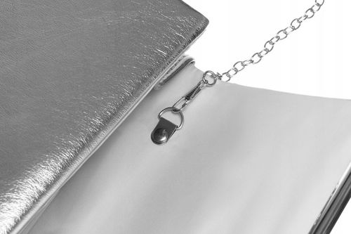 Damska torebka wizytowa kopertówka wieczorowa modna weselna srebrna Rovicky na Arena.pl