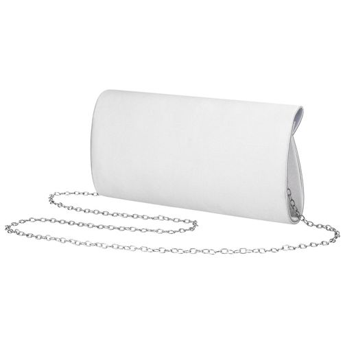 elegancka kopertówka damska w srebrnym kolorze wykonana z tkaniny na Arena.pl