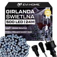 LAMPKI ZEWNĘTRZNE 500 LED SOPLE 24m GIRLANDA Świąteczna Kurtyna Świetlna XL