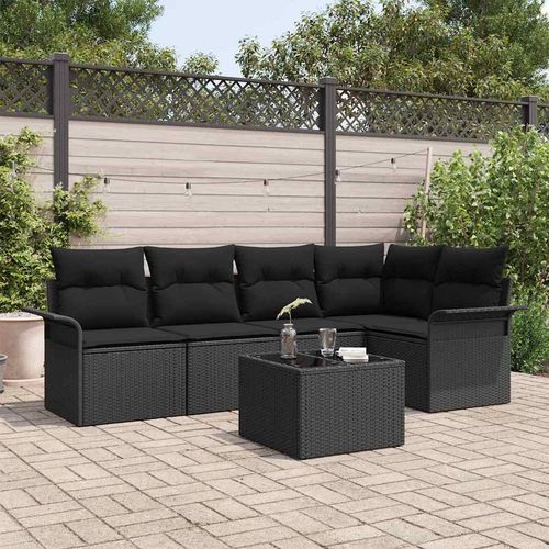 Zestaw Sof na Ogród 6 pcs 242.5 x 132.5 x 85 cm Polirattan na Arena.pl