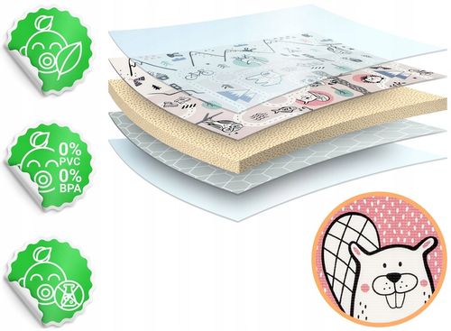 MATA PIANKOWA EDUKACYJNA DWUSTRONNA DUŻA 180x150cm na Arena.pl