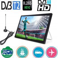 TELEWIZOR PRZENOŚNY 10" 12V/24V/230V DVB-T2 KAMPER