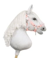 kantar regulowany dla konia hobby horse a3 - pudrowy róż