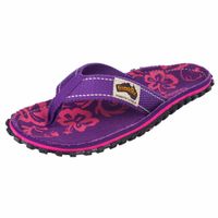 Gumbies - damskie japonki ISLANDER CANVAS - PURPLE HIBISCUS 36