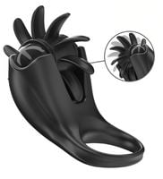 Pierścień wibracyjny z obrotowym stymulatorem łechtaczki