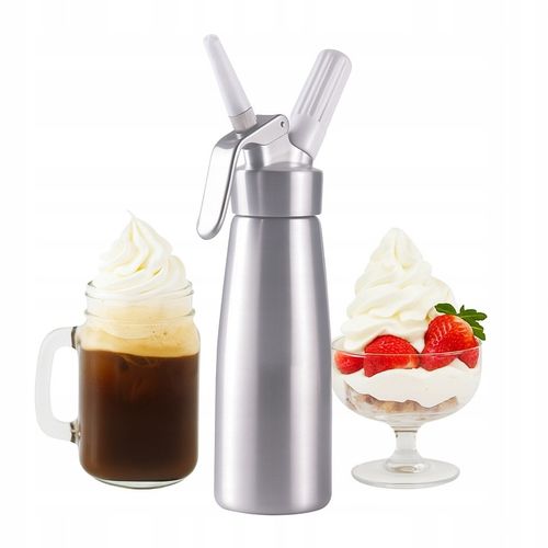 Syfon QUICK CREAM WHIPPER do Bitej Śmietany Saturator Srebrny 0,5L ART na Arena.pl