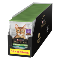 purina pro plan sterilised z kaczką dla kota 26x85g (18+8 gratis)