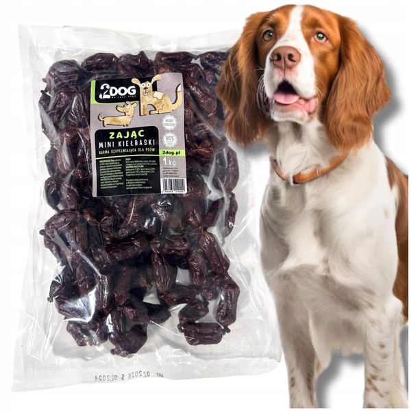 2Dog Mini Kiełbaski ZAJĄC 1 Kg zdjęcie 2