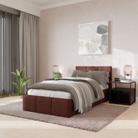 ŁÓŻKO POJEDYNCZE 90x200cm ŁÓŻKO TAPICEROWANE Z POJEMNIKIEM BRUDNY RÓŻ