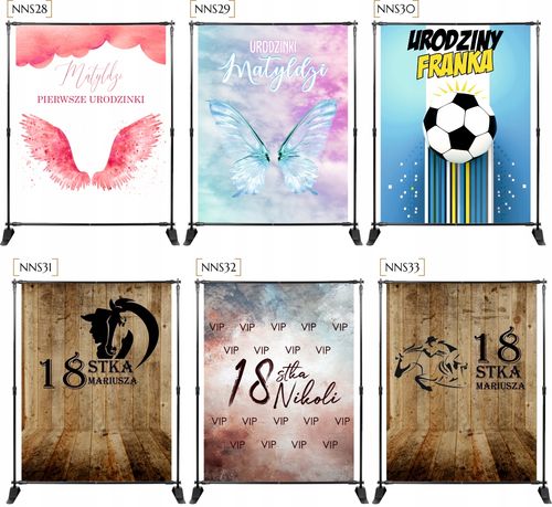 TŁO ścianka FOTO na urodziny 30stka własny napis na Arena.pl