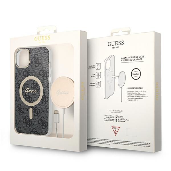 Etui Guess do iPhone 15 Plus, iPhone 14 Plus, Czarny, MagSafe zdjęcie 10